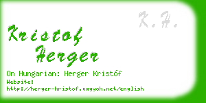 kristof herger business card